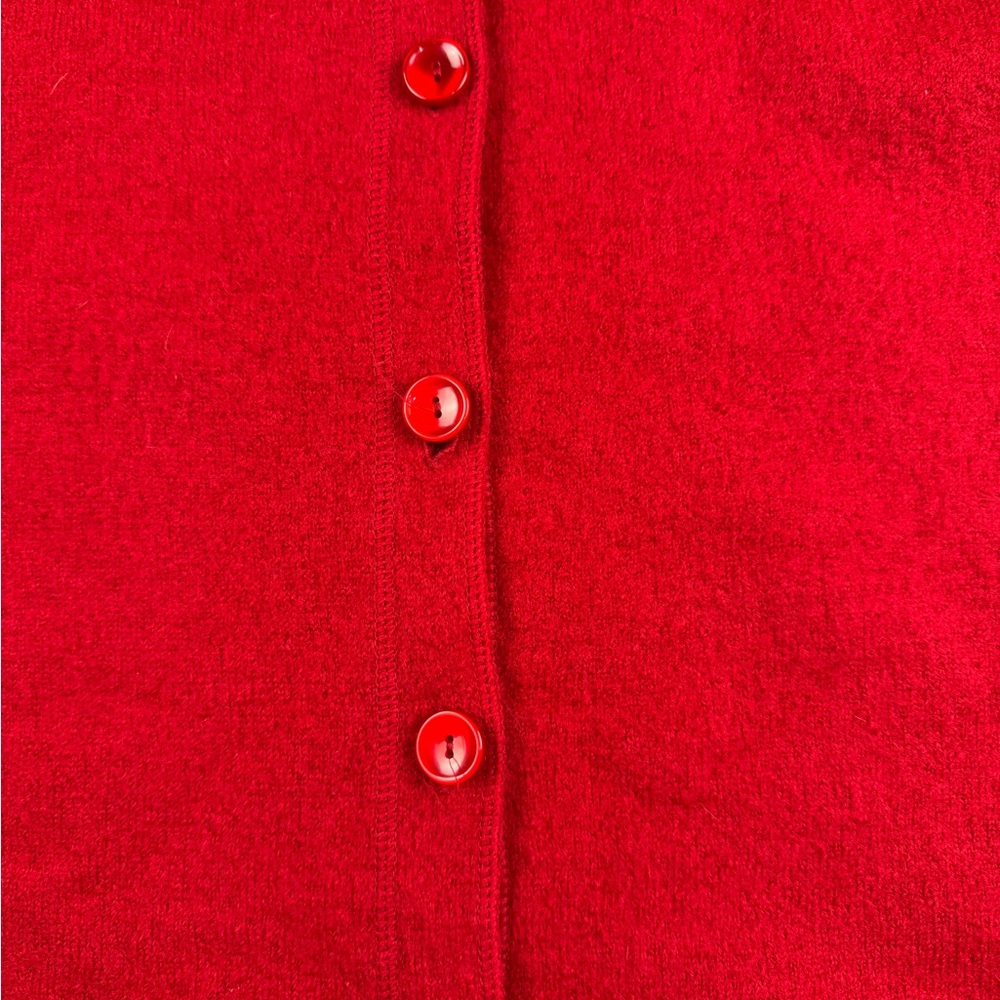 Sag Harbor Vibrant Red wool Cardigan Sweater/jacket size large - Picture 3 of 6